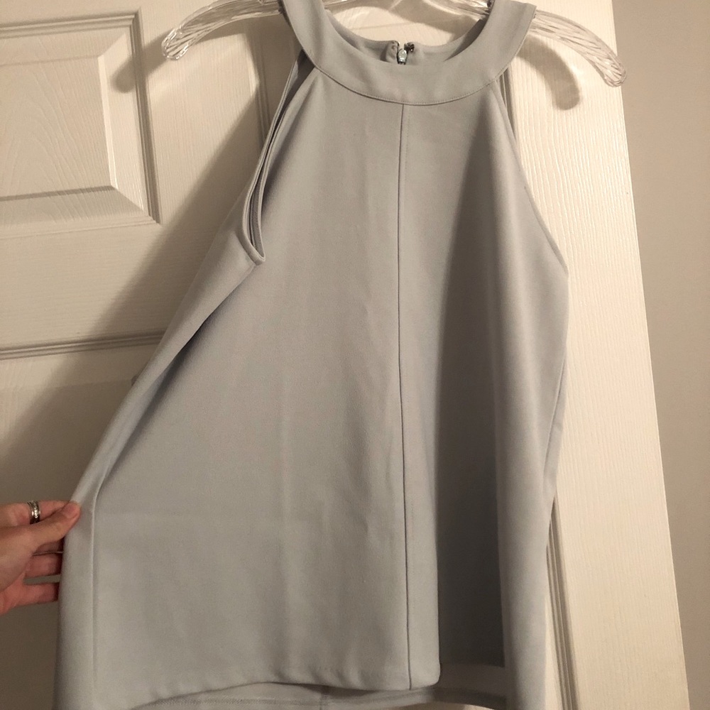 Ann Taylor blue halter work tank